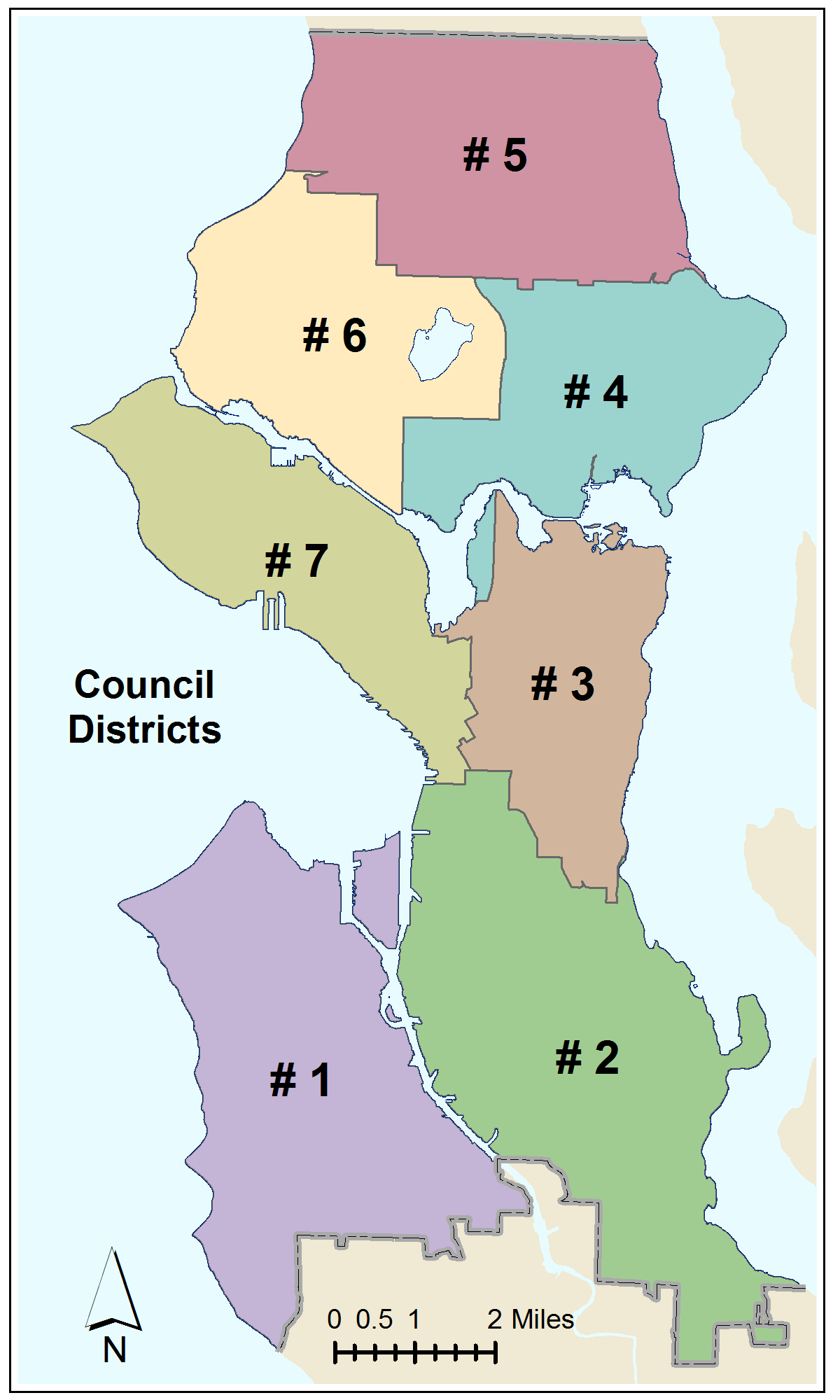 Seattle Council Districts Map